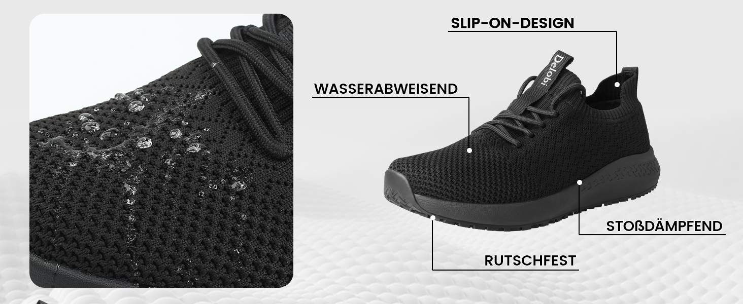 Кухонні черевики для жінок: дихаючі, антиковзкі, зручні, для ресторану, лікарні, догляду. Безпечні черевики з неслизькою підошвою, чорні, 43 EU