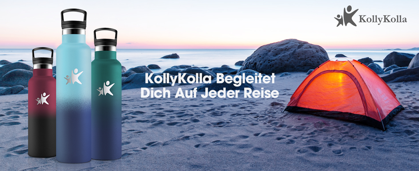 Фляга KollyKolla 750 мл з нержавіючої сталі, ізольована, з трубочкою, без BPA, для газованої води, вакуумна термофляга, фляга для дорослих, універсальна, для спорту, офісу, тренажерного залу, велосипеда, кемпінгу, темно-синій колір