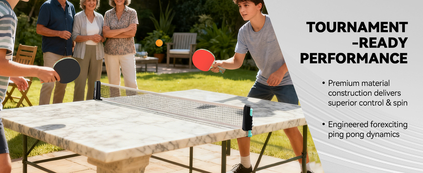 Набір для настільного тенісу з висувною сіткою, 2 ракетки, 6 м'ячів та сумка – портативний набір для гри в приміщенні та на вулиці, ідеальний для сім'ї, відпочинку та тренувань. Кольори: синій+зелений (чорний+червоний)