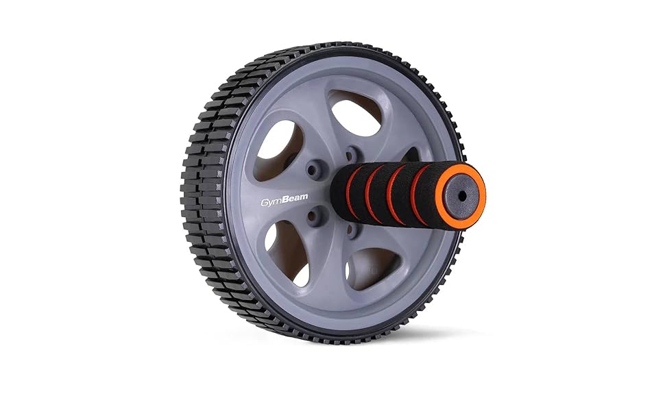 Ролер для пресу GymBeam - тренажер для м'язів живота, неслизькі ручки, для комплексних тренувань, ефективний фітнес-інвентар для дому, спортзалу та в дорогу