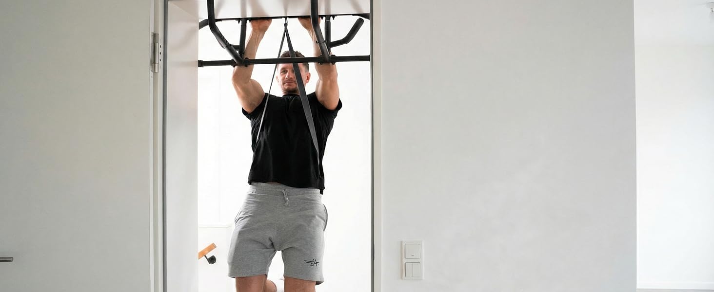 Климмустатова перекладина для дверного отвору Neolymp Premium - регульована висота, глибина та ширина, вантажопідйомність 150 кг, без свердління