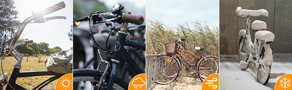 Водонепроникний захисний чохол для велосипеда та електровелосипеда на 2 велосипеди з отворами для замка – з сумкою для зберігання – чорний