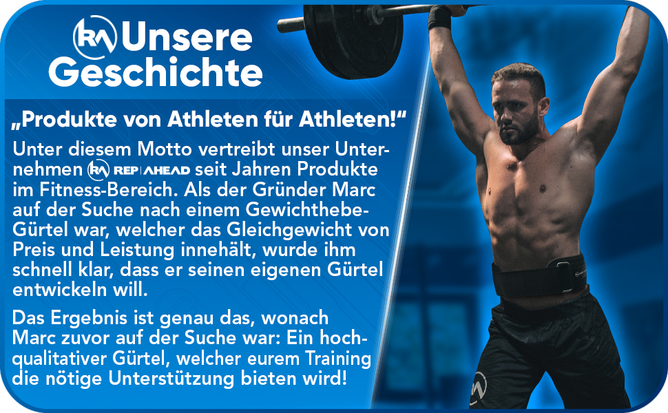 Професійний пояс для важкої атлетики REP AHEAD для чоловіків і жінок I Оптимальний захист для найвимогливіших тренувань I Підйомний пояс з надзвичайно сильною фіксацією I ідеальний фітнес-ремінь для тренажерного залу та бодібілдингу