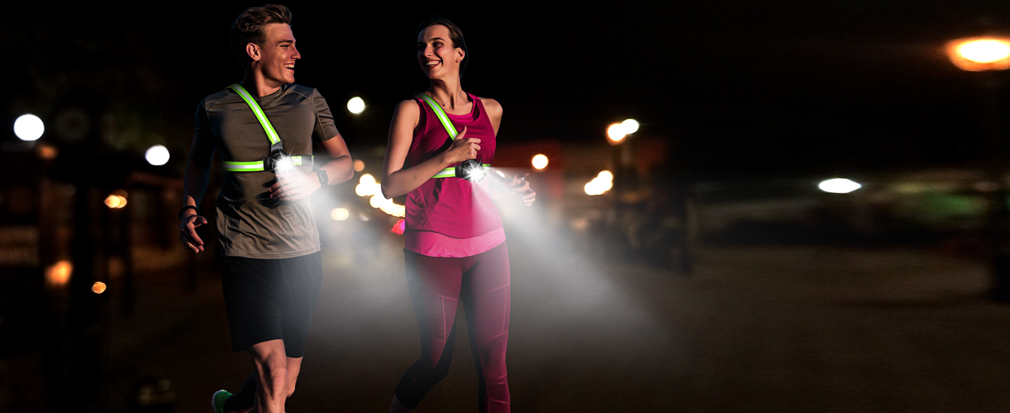 ISEYOU Фронтальний ліхтар для бігу з регулюванням на 45°, 500 люмен, 2 кольори, USB-C, IPX4, для бігу, кемпінгу, велоспорту