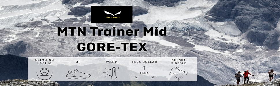 Черевики трекінгові Salewa Mountain Trainer Mid Gore-Tex для чоловіків, 47 EU, Asphalt Fluo Orange