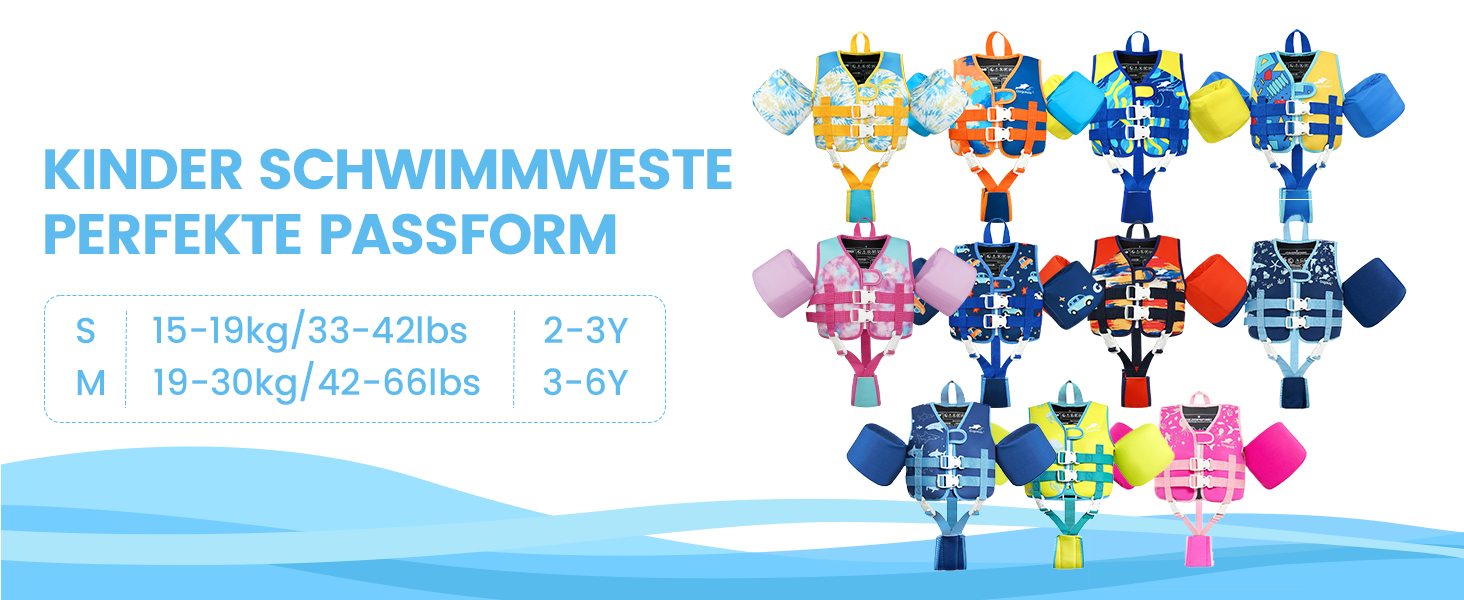 Дитяча жилетка-спасальний жилет для плавання Gogokids, 2-6 років, 14-30 кг, жовтий