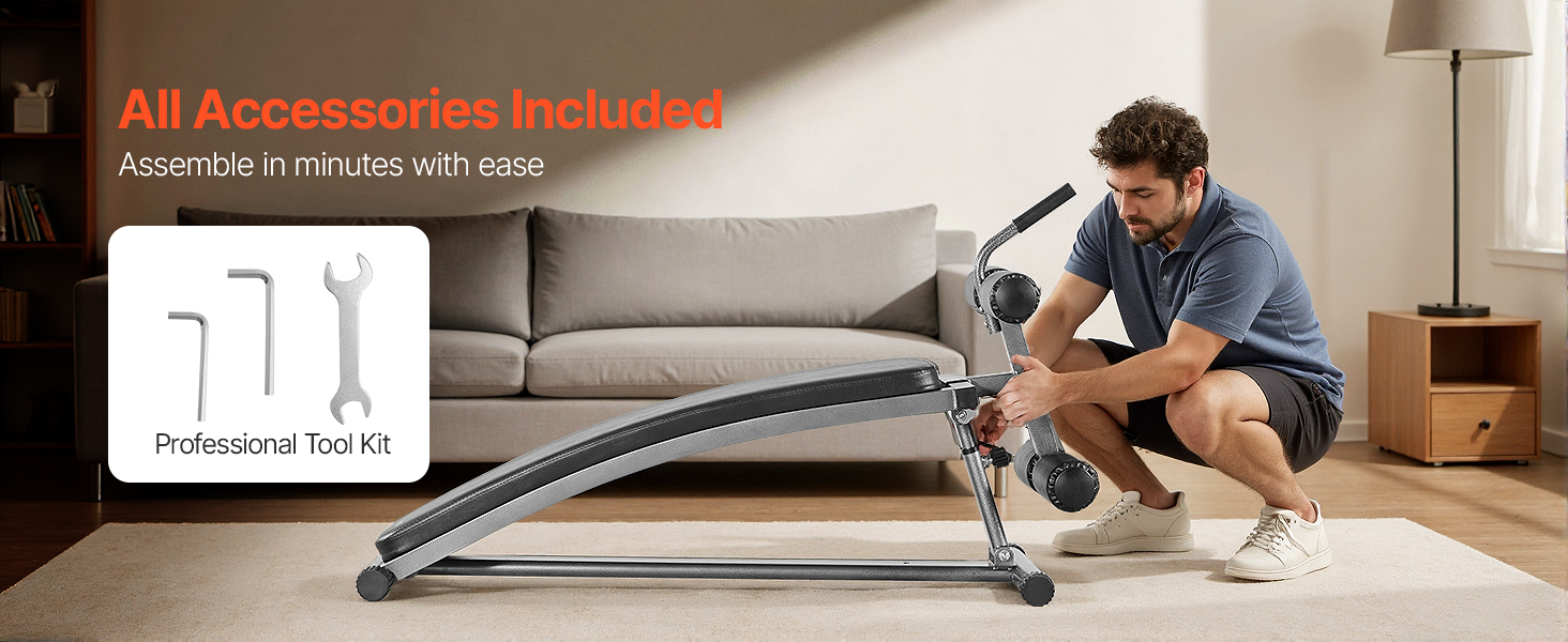 VEVOR Лавка для пресу з перевернутим хватом, регульована висота, міцна сталь, до 227 кг, для фітнесу вдома, силові тренування, розвиток м'язів всього тіла