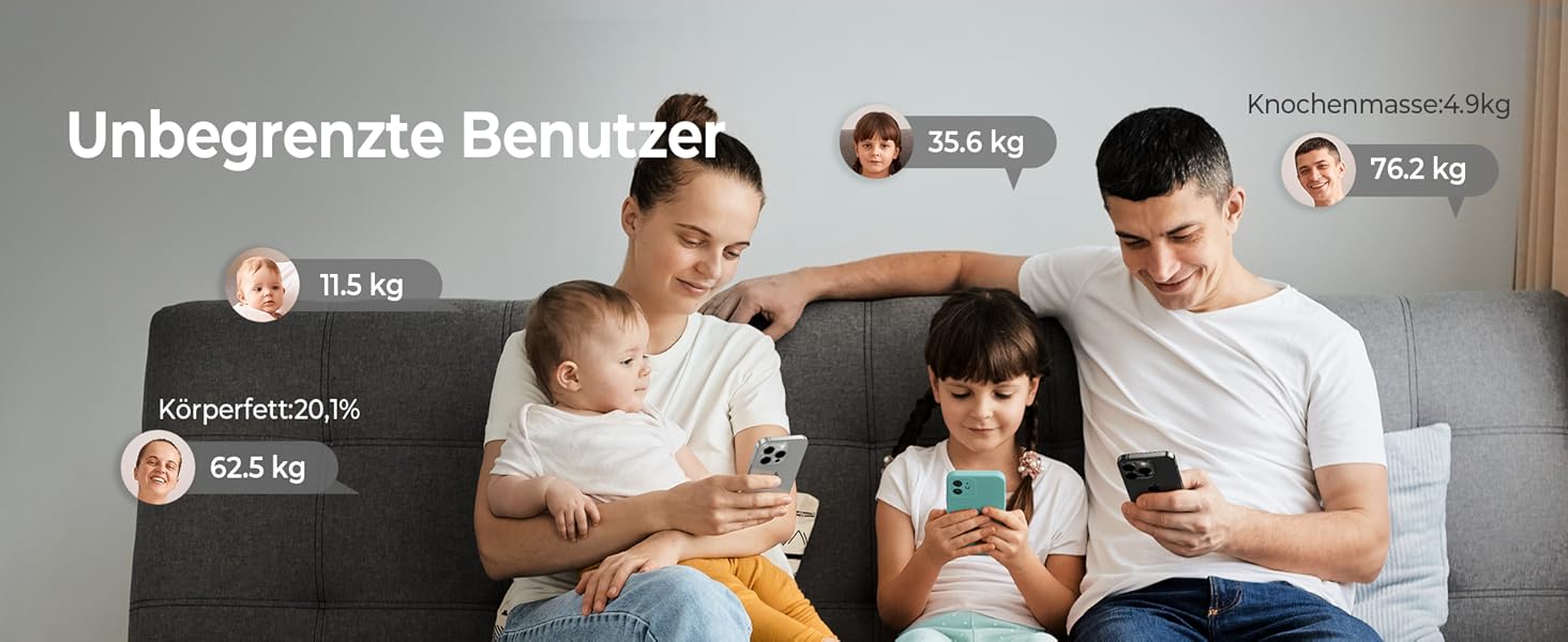 Ваги Ovutek для тіла з аналізом складу: жир, м'язи, вода, BMI. Макс. 180 кг, великий дисплей, фітнес-додаток. Чорний колір