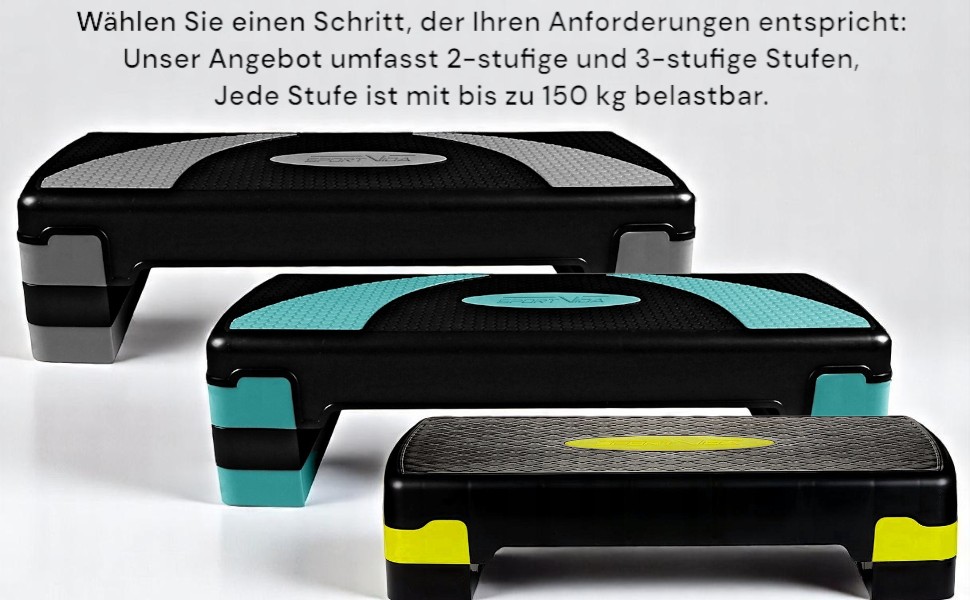 Степпер SportVida для аеробіки та домашніх тренувань - регульована висота, 2 рівня, зелений
