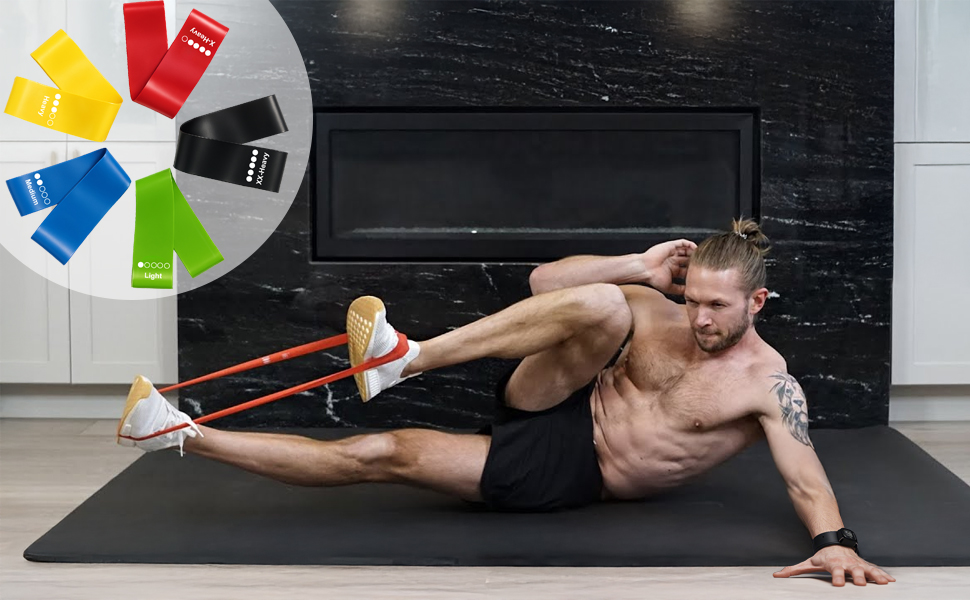 Набір фітнес-гумок 5 шт., гумки для фітнесу з 5 рівнями опору, гумки для фітнесу, йоги, пілатесу та силових тренувань