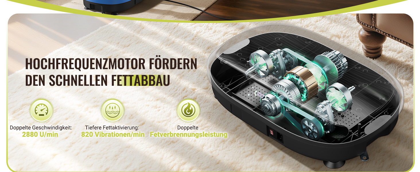 Вібраційна платформа FLYBIRD для всього тіла з пультом дистанційного керування, 120 швидкостей, 150 кг, N-блакитний (Переможець тесту 2025)