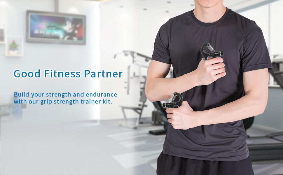 Набір для тренування сили хвата (7 шт.): регульовані тренажери зап'ястя, сумка для зберігання, розтягувач пальців, тренажер зап'ястя, кільце для тренувань та куля для зняття стресу