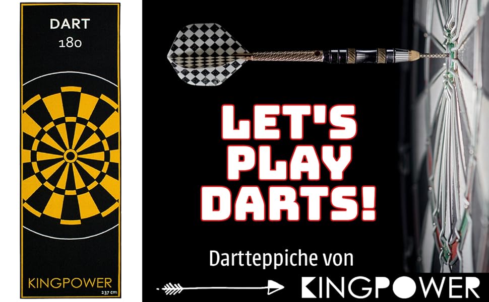 Аксесуари для дротиків Kingpower Dart Oche Mat жовтий 237x80 см