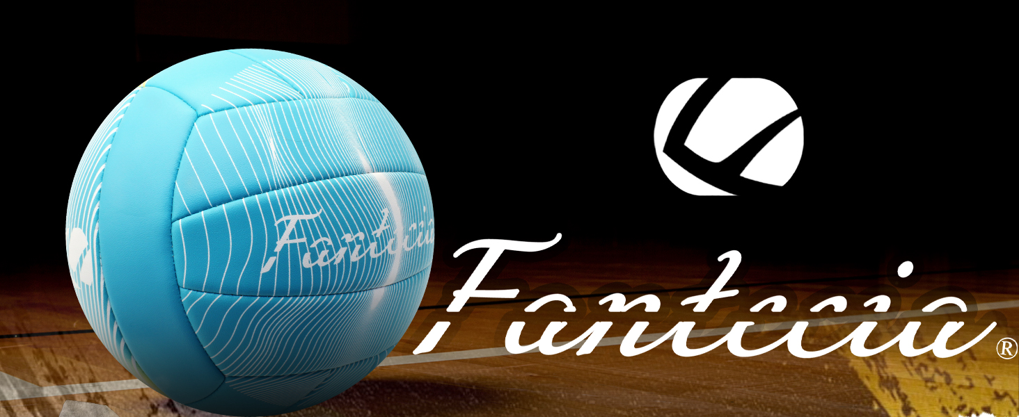 Волейбольний м'яч Fantecia з насосом, розмір 5, Soft Touch, для занять, гри, пляжу, басейну, синій