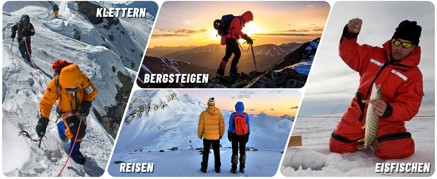 Зимова куртка KEFITEVD для чоловіків: водонепроникна, тепла, з капюшоном, Softshell, флісова, червона, XL