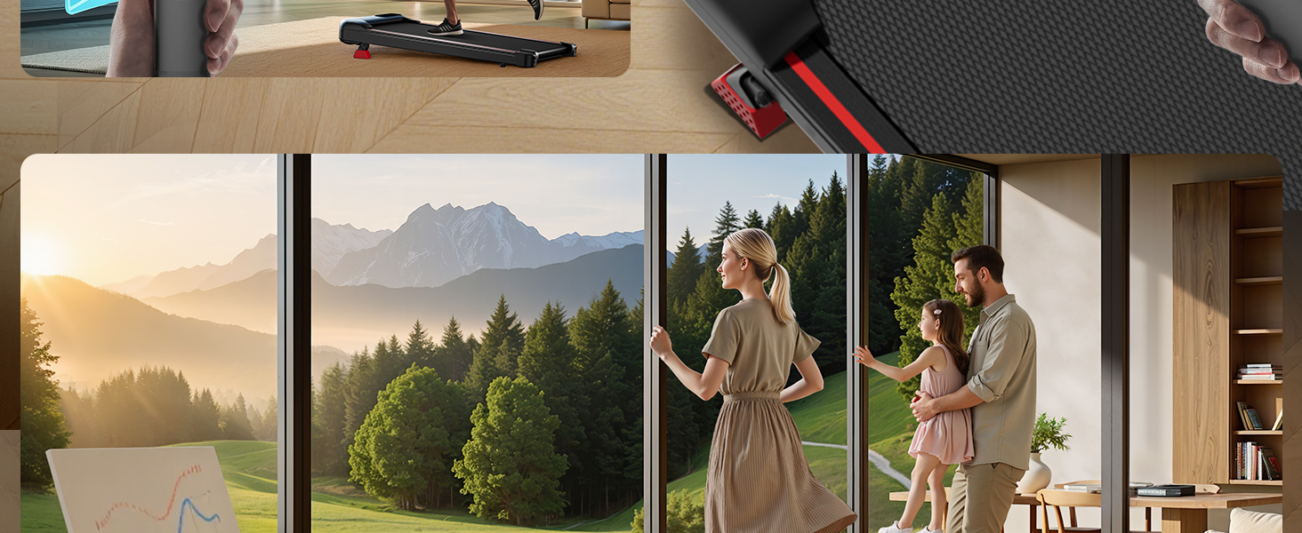 Walking Pad з нахилом 15%, біговий килимок 8-10 км/год з нахилом для дому, з трійною амортизацією та тихим 2.5PS мотором, максимальне навантаження 136 кг (10 км/год)