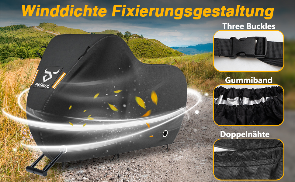 Чохол для велосипеда EVRBUL на 1-2 велосипеда, 210x110x76 см, водовідштовхуючий, з отвором для замка, 420D, захист від дощу, сонця та вітру, для гірського, шосе, електровелосипеда