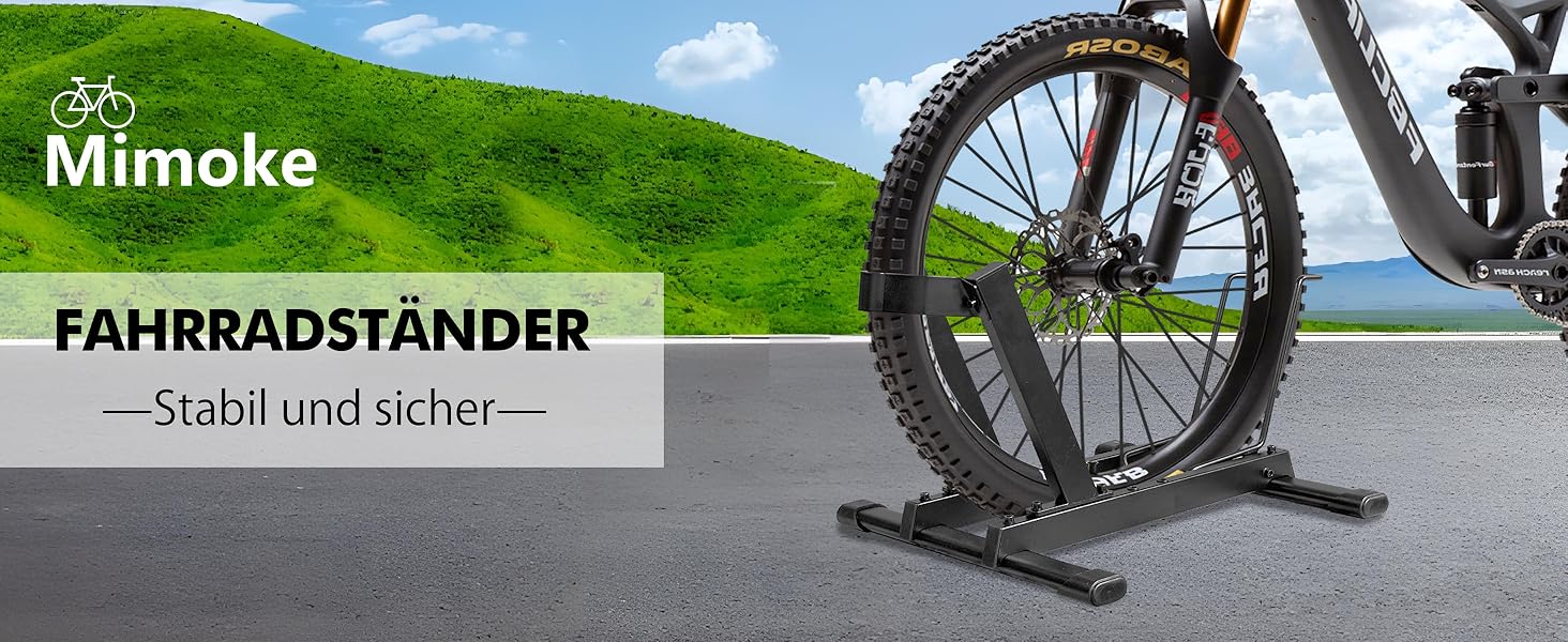 Стійка для велосипедів та електровелосипедів Mimoke, сталева, регульована, для коліс 20-29 дюймів, до 38 кг, для гаража та підвалу