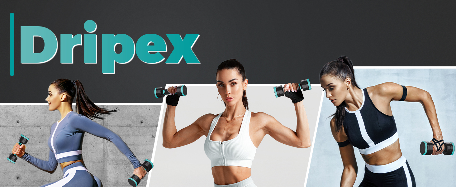 Набір гантелей Dripex, регульовані, сталеві, 2 шт. по 2.5 кг, 2 шт. по 5 кг, 2 шт. по 10 кг, для дому