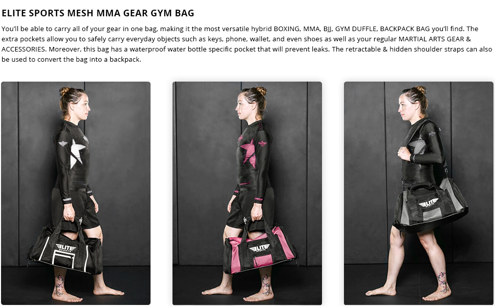 Сумка для тренажерного залу Jiu Jitsu BJJ MMA, спортивна сітчаста дуффел-сумка для екіпірування боксу та бойових мистецтв