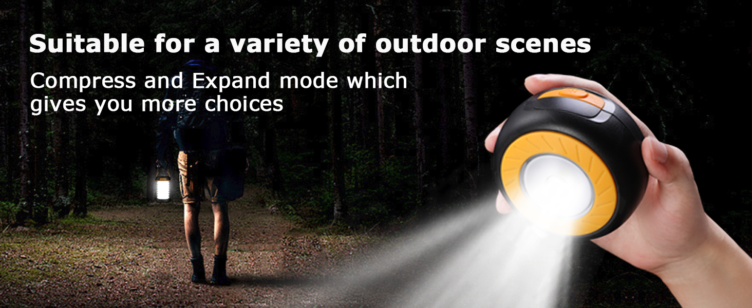 Сонячна кемпінгова лампа LED з акумулятором, 2 способи заряджання (Сонячна/USB), 3 режими світла, включає браслет для виживання з свистком (Жовтий)