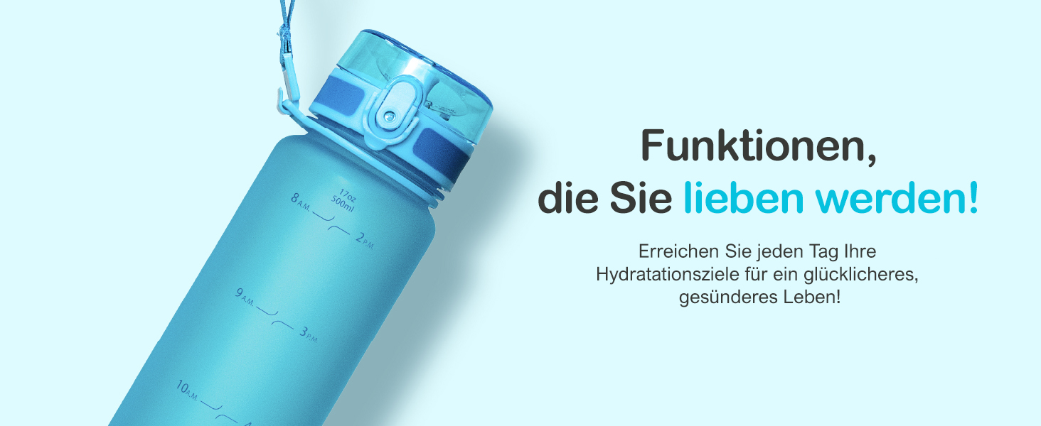 Пляшка Hydracy 1 л з фруктовою вставкою, без BPA, герметична