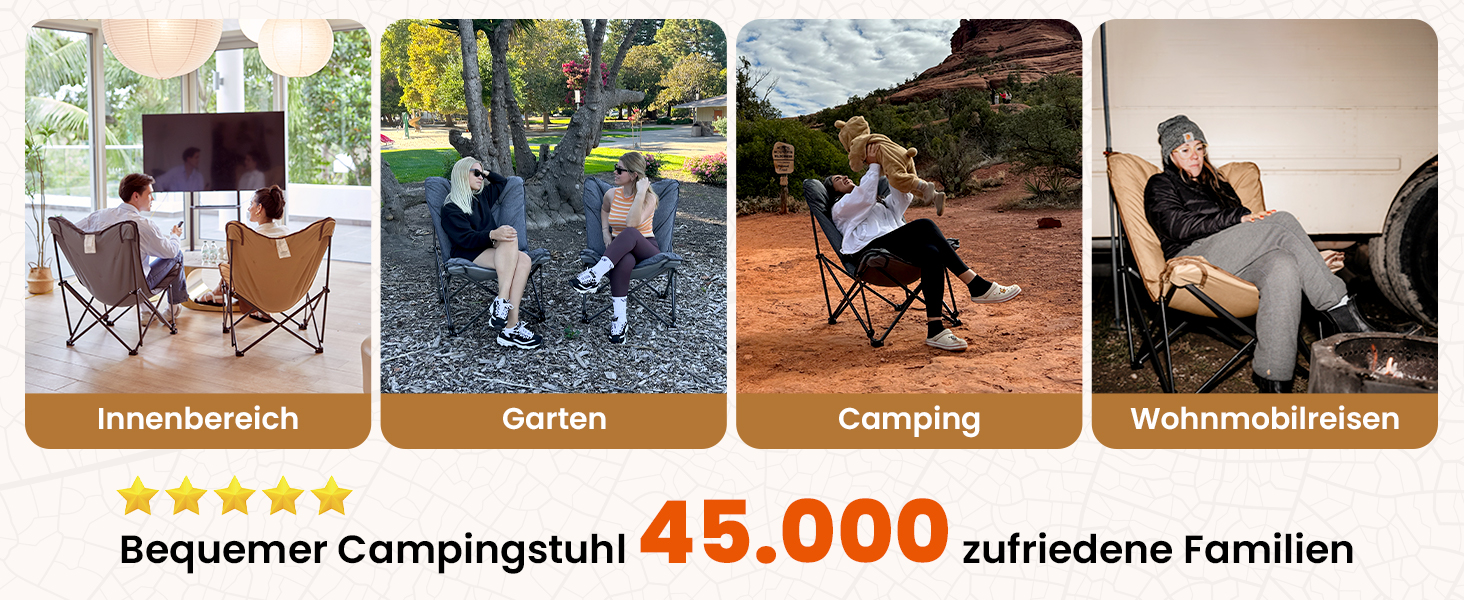 Крісло для кемпінгу KingCamp - складне, легке, з високою спинкою, для відпочинку на природі. XXL, з сумкою, сіре