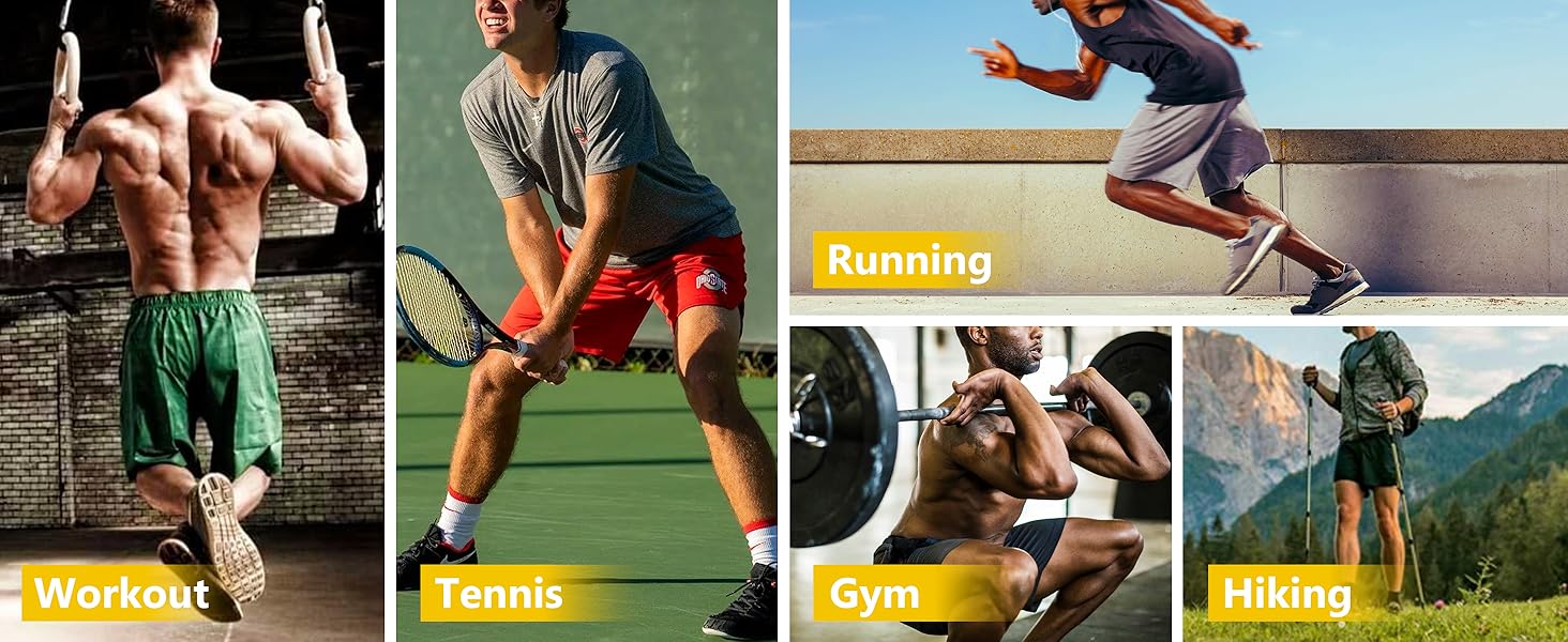 Шорти спортивні чоловічі MAGCOMSEN, дихаючі, легкі, для тренувань та прогулянок, з кишенями на блискавці (темно-синій, 36)