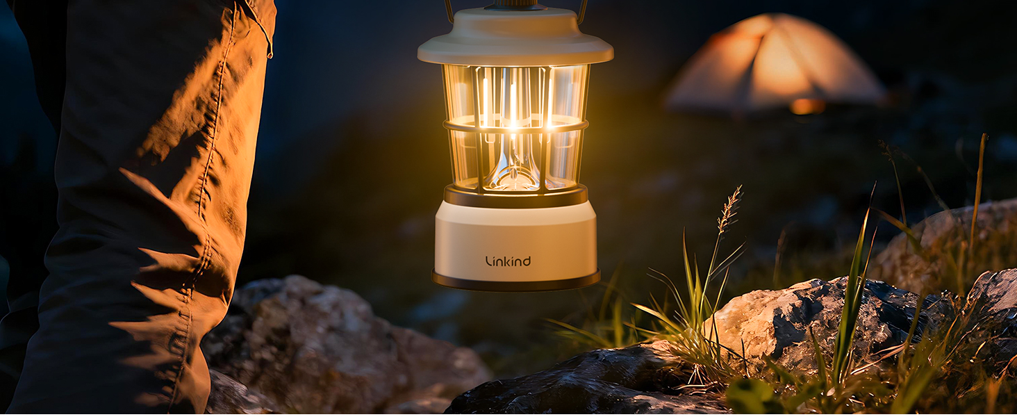 LED кемпінговий ліхтар Linkind: регульована яскравість, 2 кольори, акумулятор, 200 годин роботи, IPX4, для кемпінгу, намету, туризму (2 шт.)