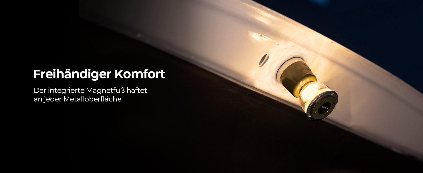 Ліхтар для кемпінгу BougeRV, акумуляторний, знімний штатив, 2700K, 400LM, IPX5, для кемпінгу, подорожей, надзвичайних ситуацій