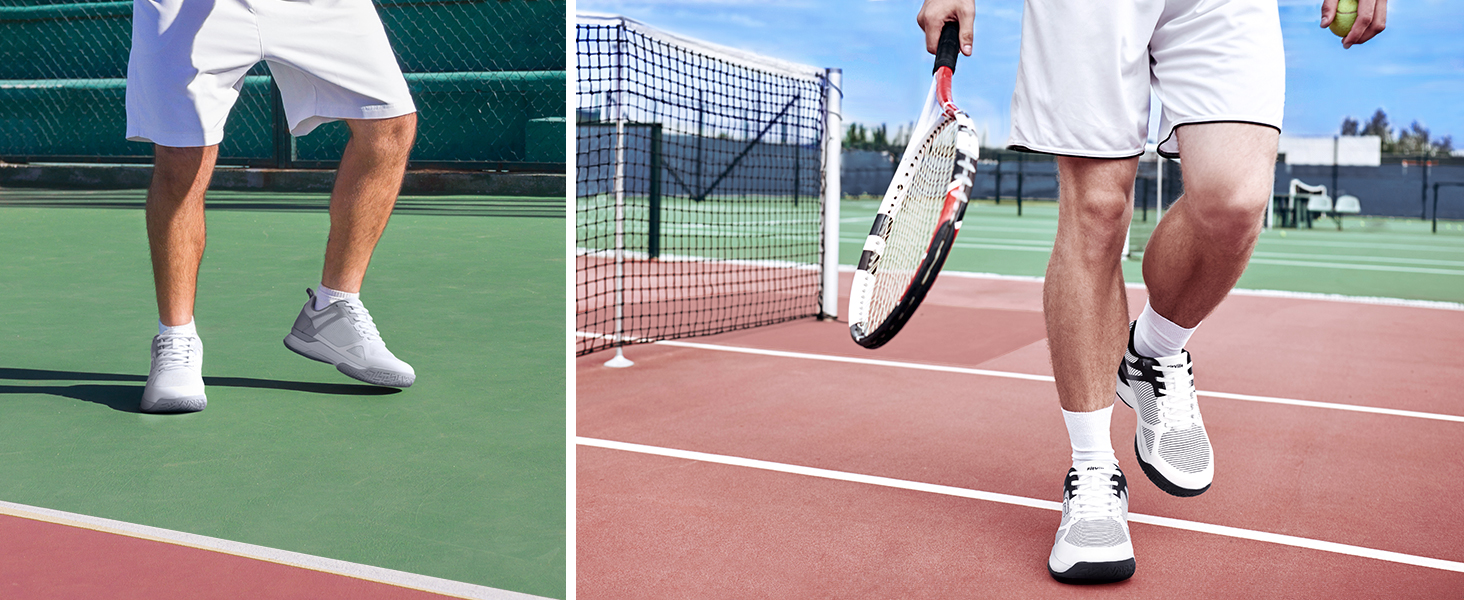 Тенісні кросівки FitVille для чоловіків з широкою ногою. Зручні кросівки для бадмінтону, фітнесу та залу. Неслизькі, дихаючі, жовтого кольору з чорним. 46 EU (широкі)