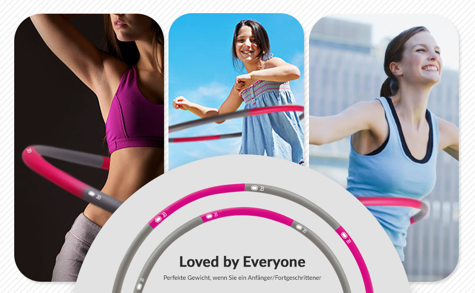 Обруч для фітнесу ResultSport Hula Hoop 1.2 кг, розбірний, 100 см, для схуднення та тренувань