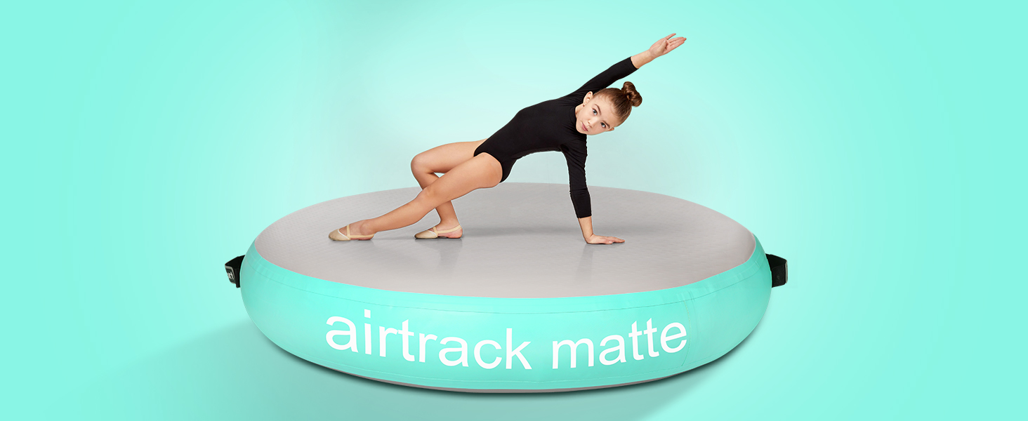 Надувний гімнастичний мат Airtrack Airspot, висота 20 см, діаметр 100/140 см, тумблінг барель для тренувань