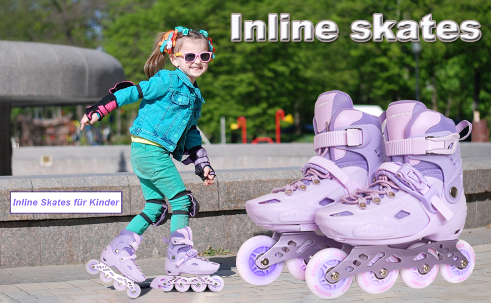 Дитячі ролики Kinder для дівчаток, регульовані, 4 розміри, для занять в приміщенні та на вулиці