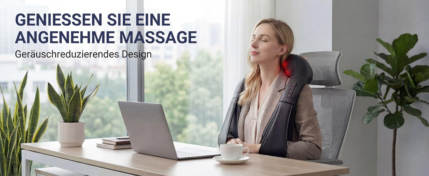 Масажер для шиї з підігрівом, 3D масаж для зняття болю в шиї, спині та попереку, Shiatsu масажер з 3 рівнями інтенсивності, подарунок для жінок та чоловіків