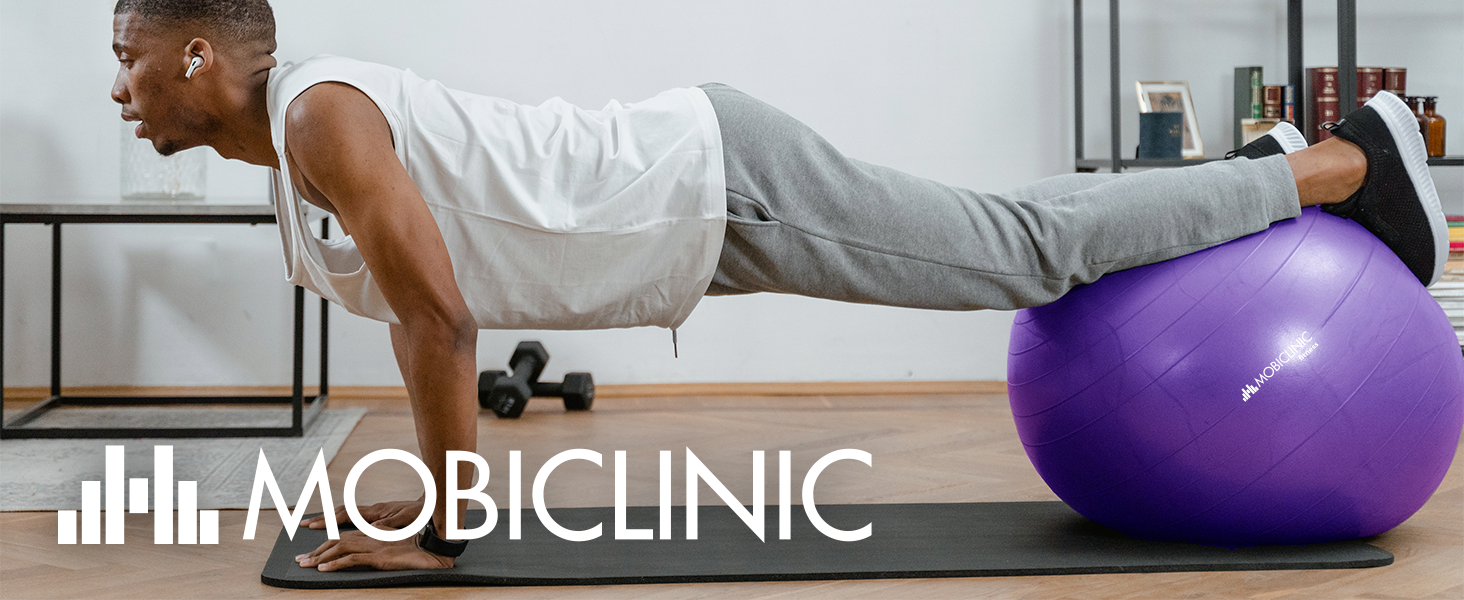 Фітнес-м'яч Mobiclinic Gymnastikball 58 см, синій - для тренувань, з насосом