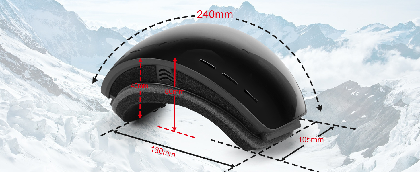 Окуляри Trusiel Anti-Fog OTG, UV 400, сумісні з шоломом, срібло (VLT 10)