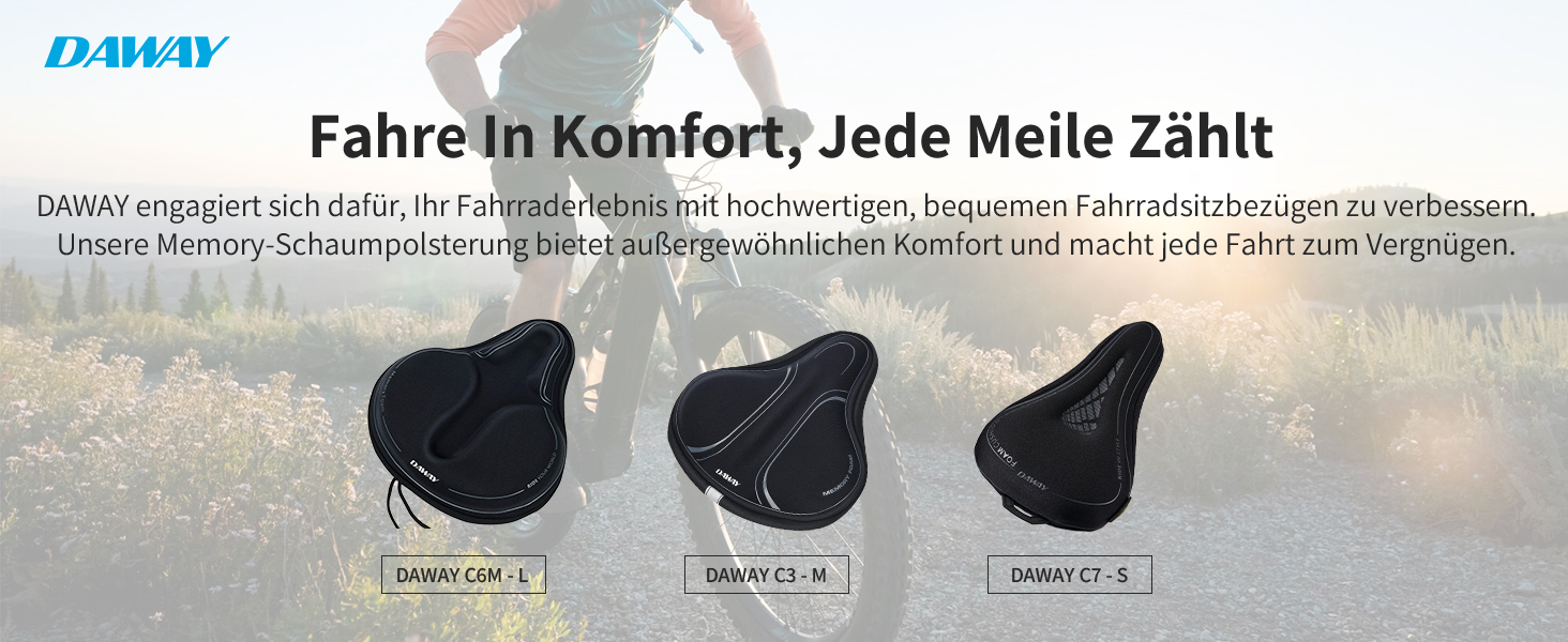 Покриття на сидіння велосипедного крісла Daway з силіконовим гелем та піною Memory Foam - XL/L/M/S, 30 x 27 см, чорний