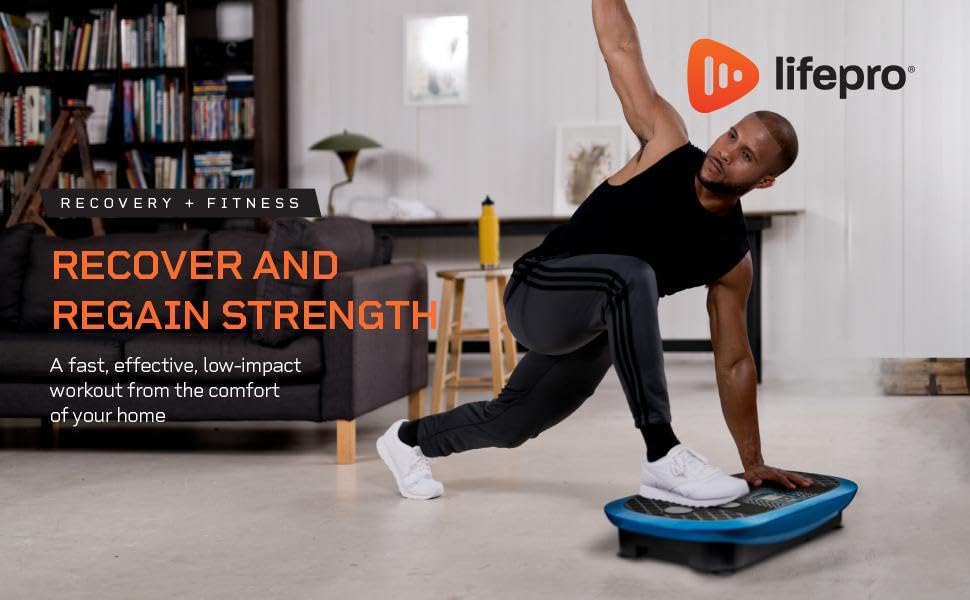 Вібраційна платформа Lifepro Vibrationsplatte – 4D віброплатформа електрична для всього тіла, чорна
