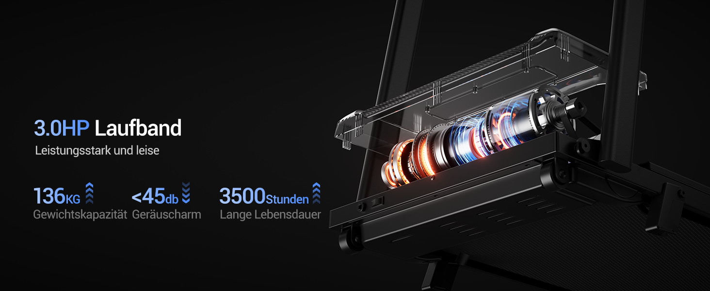 Біговий тренажер CURSOR для дому з нахилом 15%, швидкість до 12 км/год, максимальне навантаження 136 кг