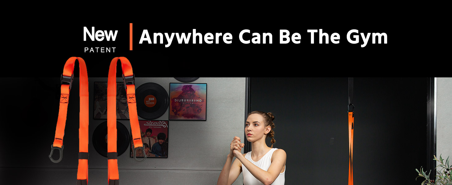 Набір для тренувань з власною вагою Moulyan: повний комплект для фітнесу вдома та на вулиці (помаранчевий/чорний)