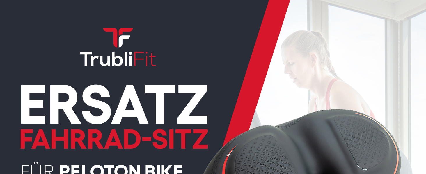 Замінний велосипедний сидіння TrubliFit для Peloton Bike & Bike+ (велике, для жінок та чоловіків, чорний/червоний)