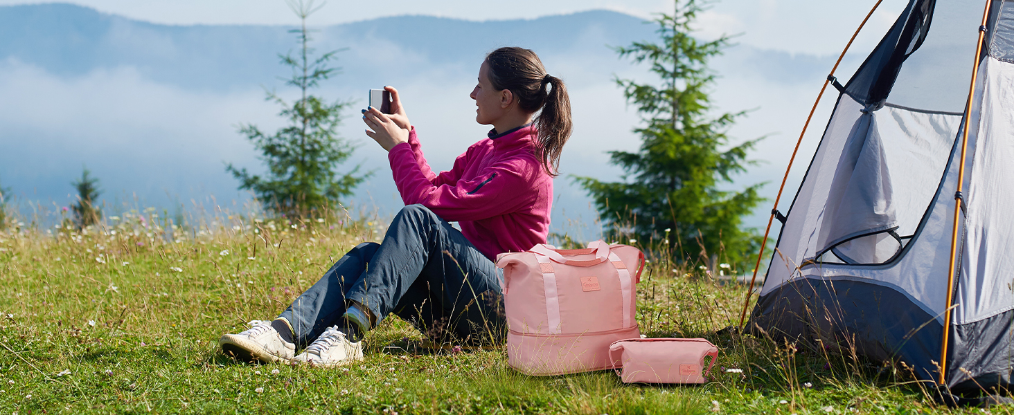 imiomo жіноча спортивна дорожня сумка Weekender, велика сумка для подорожей, спорту, лікарні, на плече