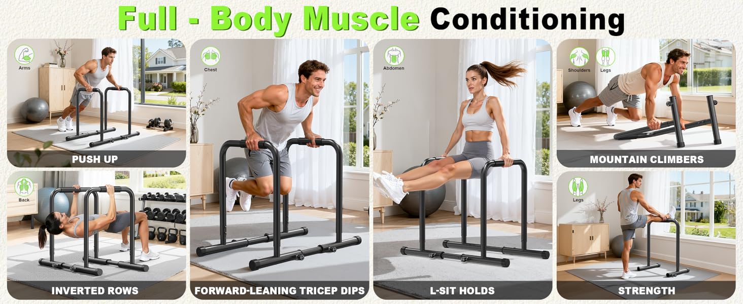 Стійка для віджимань та підтягувань Power Tower, регульована висота 170-220 см, чорна, для дому