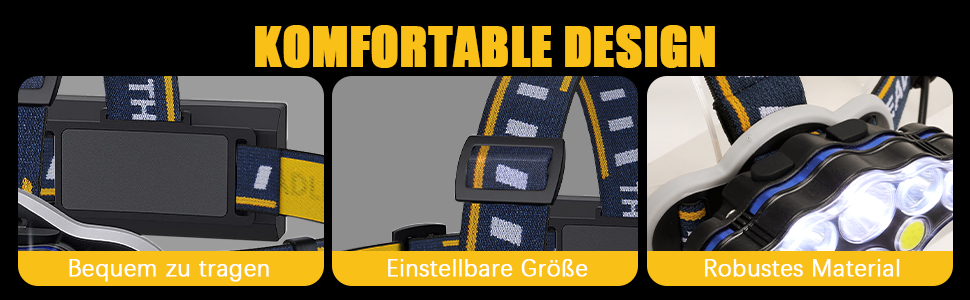 Налобний ліхтар Superheller 18000 Lumen з 8 LED, 8 режимів, червоним сигналом, USB, водонепроникний, для роботи, відпочинку, кемпінгу, риболовлі