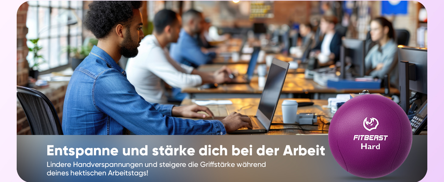 FitBeast Тренажер для рук та пальців, набір 6 шт. для силових вправ, реабілітації та зняття стресу. Підходить для чоловіків, жінок та людей похилого віку.