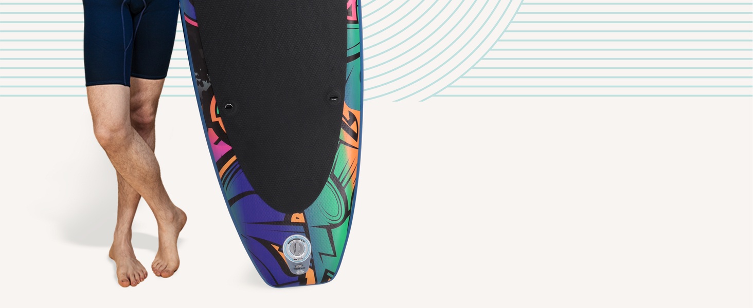 Надувний SUP Серінелайф: комплект для сапсерфінгу з веслом, насосом та сумкою. Підходить для дітей та дорослих, чорний. Макс. вага: 155 кг