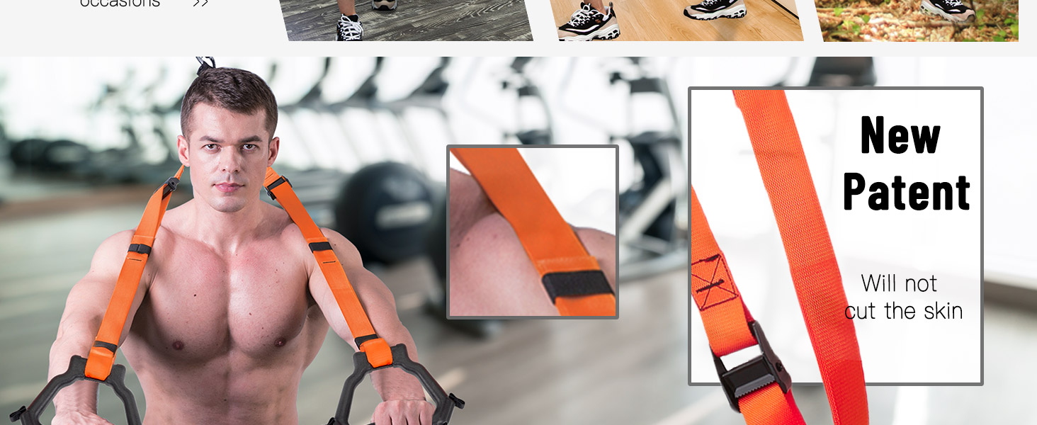 Набір для тренувань з власною вагою Moulyan: повний комплект для фітнесу вдома та на вулиці (помаранчевий/чорний)