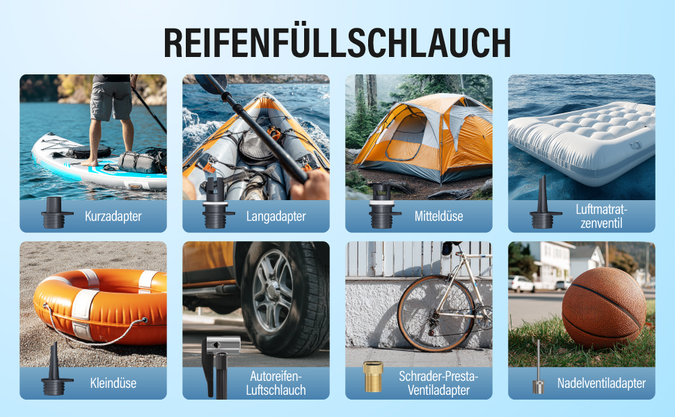 Електрична SUP-насос TowerTop 10500mAh з акумулятором 50PSI, 8 насадок, HD-LCD дисплеєм для SUP, човнів, авто. Двоступеневий насос з охолодженням