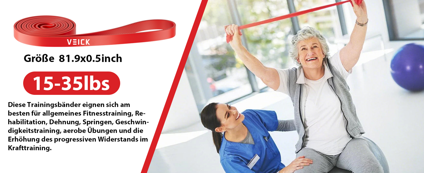 Набір еластичних стрічок для фітнесу VEICK: для калістеніки, пілатесу, фітнесу. Кольори: фіолетовий, чорний, червоний, жовтий